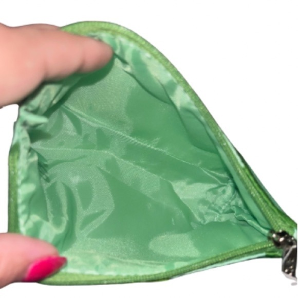 NWT Clinique x Kate Spade Mint Green Polka Dot Cosmetic Zip Bag - Picture 9 of 9